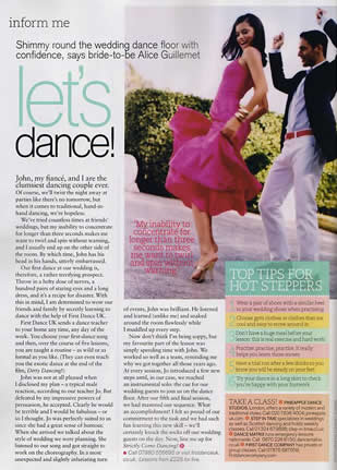 First Dance UK in Brides Magazine