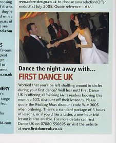First Dance UK in Wedding Ideas Magazine