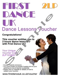 Engagement Present Wedding Dance lessons 2 hour voucher